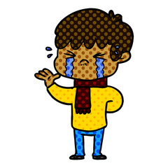 cartoon boy crying