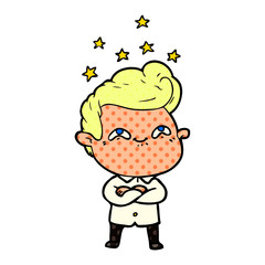 cartoon excited man