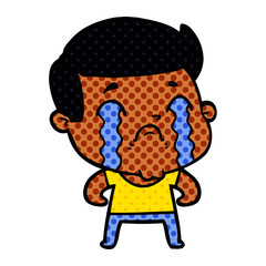 cartoon man crying