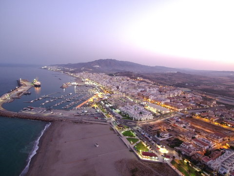 Garrucha, pueblo de la provincia de Almer&iacute;a, Andaluc&iacute;a (Espa&ntilde;a) Fotografia aerea con Drone