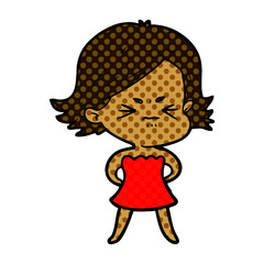 cartoon angry woman