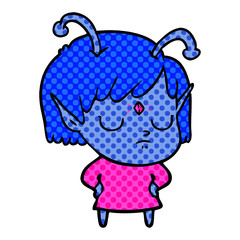 cartoon alien girl