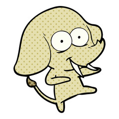happy cartoon elephant