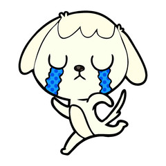 cute cartoon dog crying