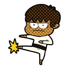 annoyed cartoon boy