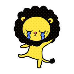 crying cartoon lion