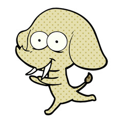 happy cartoon elephant