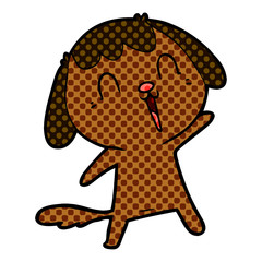 cute cartoon dog crying