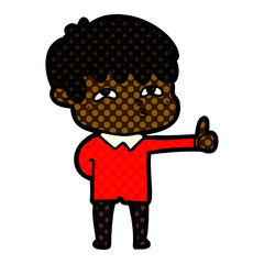 Obraz premium cartoon curious man