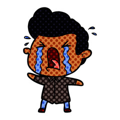 cartoon crying man