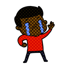 cartoon man crying