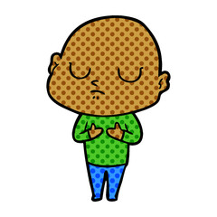 cartoon bald man