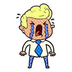 cartoon crying man