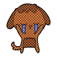 cartoon dog crying