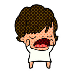 cartoon woman talking