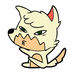 clever cartoon fox