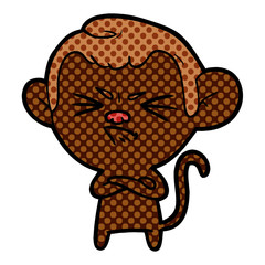 cartoon angry monkey