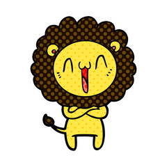 happy cartoon lion
