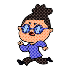 cartoon annoyed woman