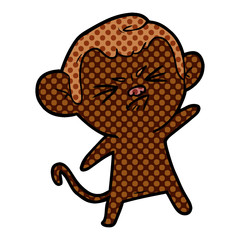 cartoon annoyed monkey