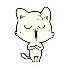 cartoon cat singing