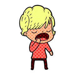 Obraz premium cartoon woman talking