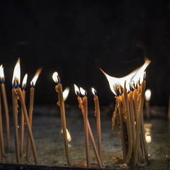 Yellow Candles Burning