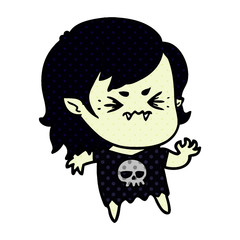 annoyed cartoon vampire girl