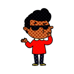 cartoon cool guy