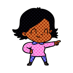 cartoon friendly girl