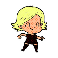 cartoon friendly girl