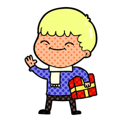 cartoon happy boy