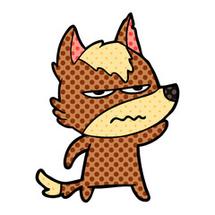 cartoon annoyed wolf