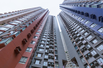 high rises accommodation building of cityscape in hongkong
