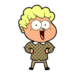cartoon happy man