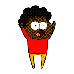 cartoon man gasping in surprise