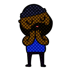 cartoon man with beard