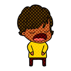 cartoon woman talking
