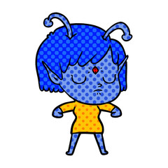cartoon alien girl