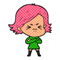 cartoon angry girl