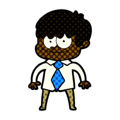 happy cartoon man