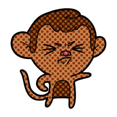 cartoon annoyed monkey