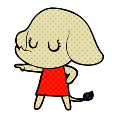 Obraz premium cute cartoon elephant