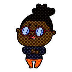 cartoon annoyed woman