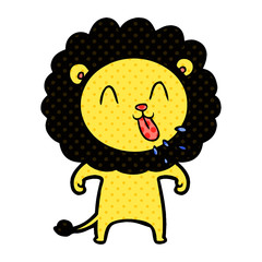 happy cartoon lion