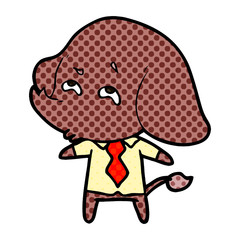 cartoon elephant boss remembering