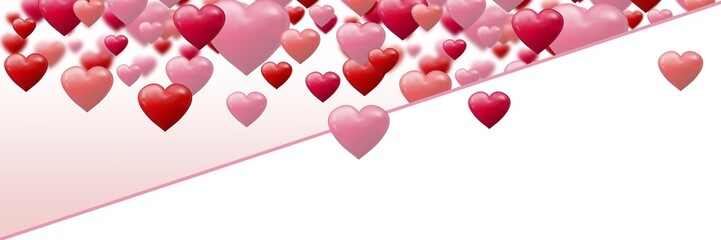 Valentines day design with hearts