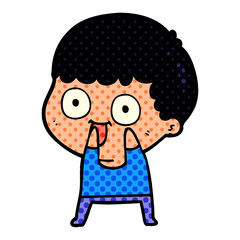 Obraz premium cartoon man staring