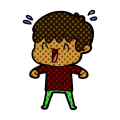 cartoon laughing boy