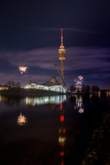 Obraz premium Silvesternacht in München, Olympiapark